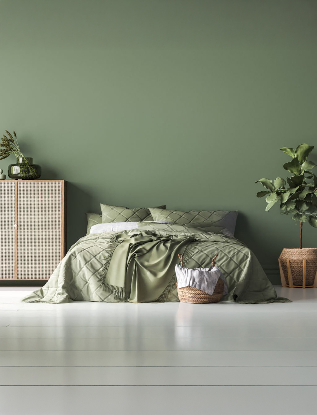 Luxurious bedroom with premium linen